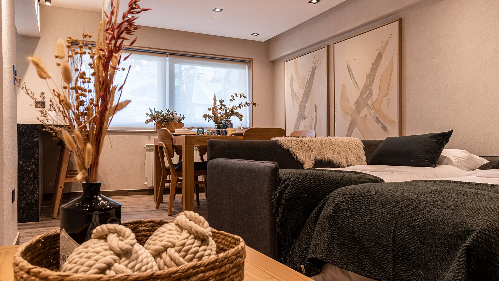 Fotografía de la sala de estar departamento Lake 4C