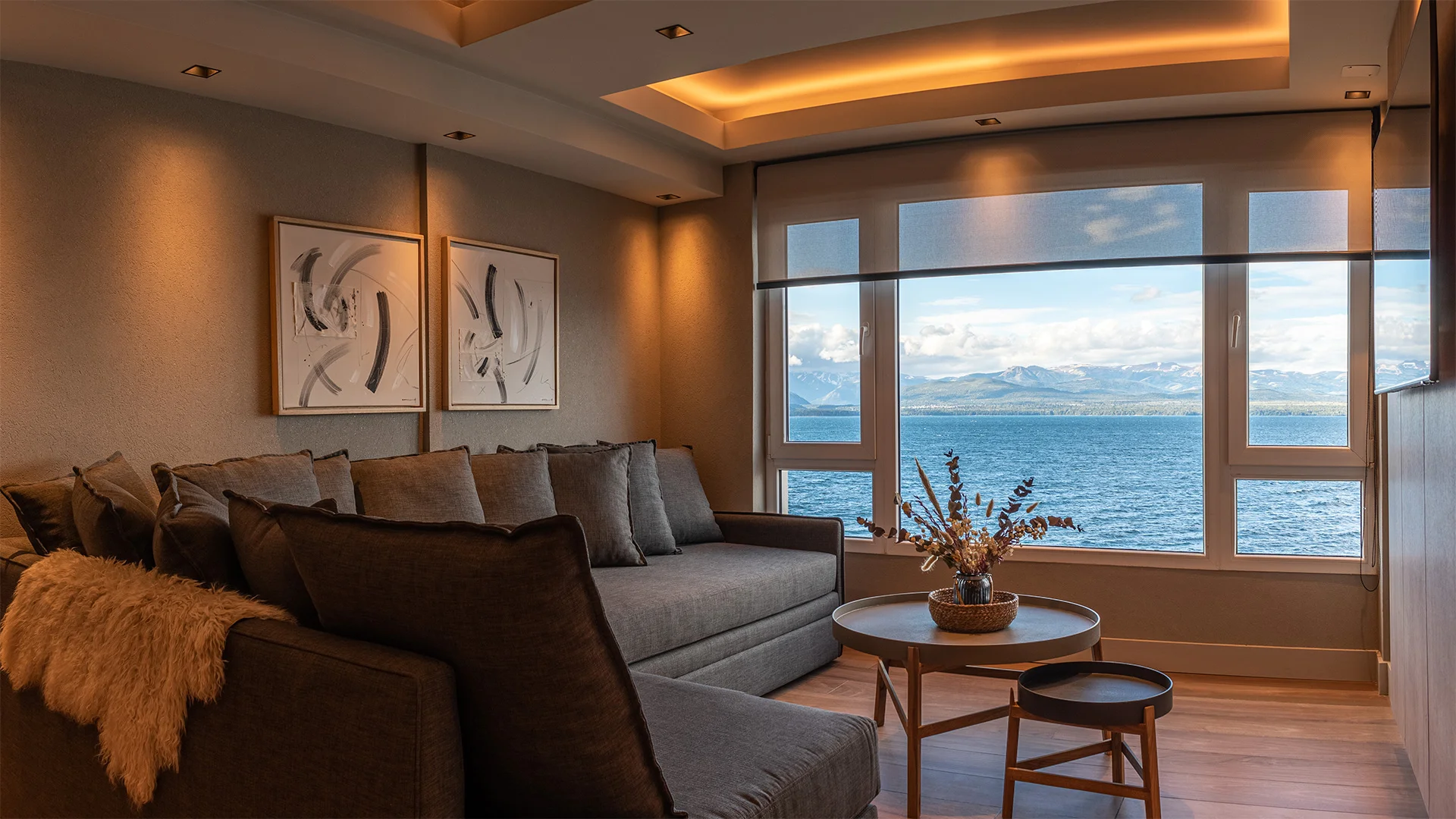 Fotografía sala de estar departamento Lake 4D